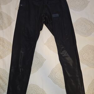 Acitvely Black Faux Leather Leggings